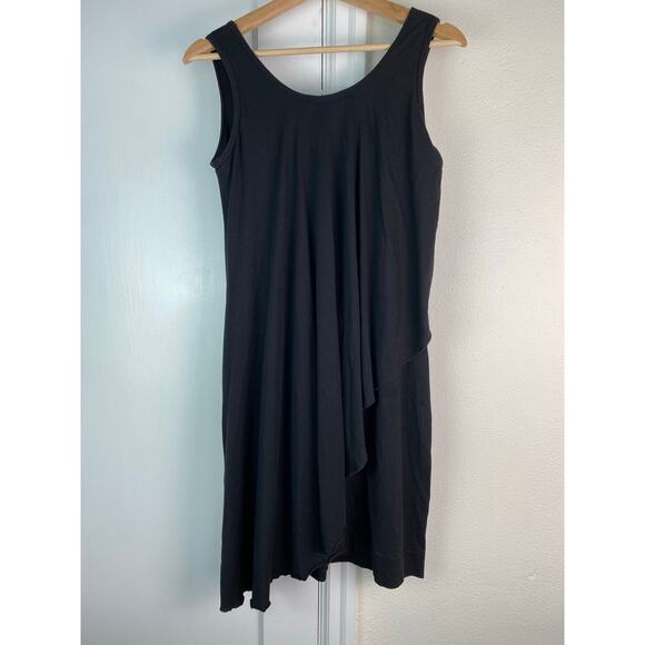 Uniqlo X Costello Tagliapietra Size XS Black Sleeveless Ruffle Jersey Dress * - Picture 4 of 6